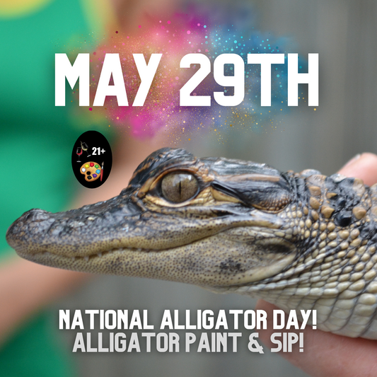 Paint 🎨 & Sip 🍷: Alligators 🐊 - 21+ Adults Only Event | Wednesday, May 29th - National Alligator Day